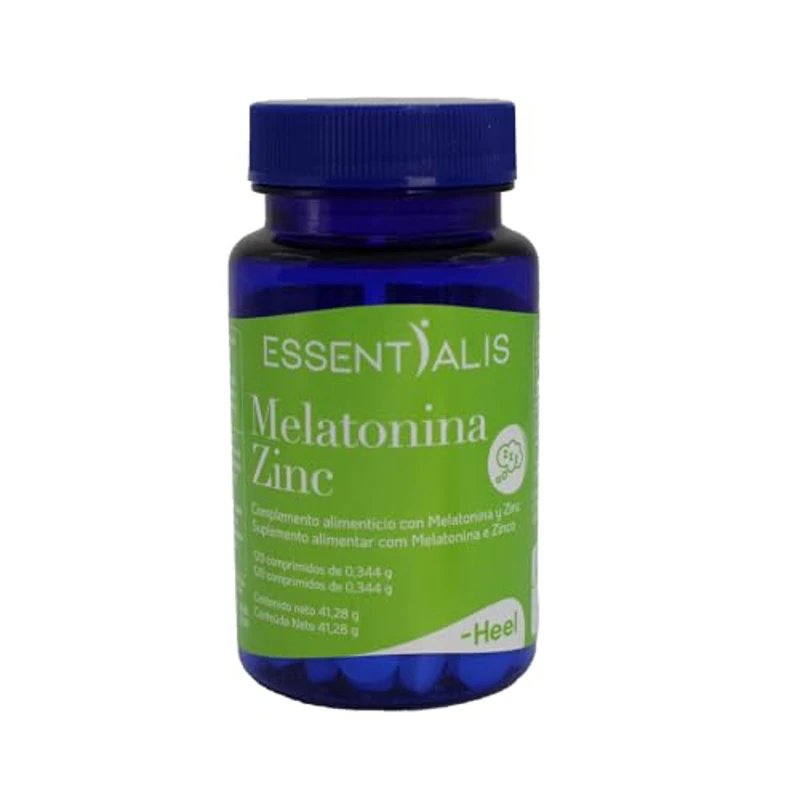 Essentialis Melatonina Zinc-Acción sinérgica gracias al Zinc que favorece el metabolismo de la melatonina y potencia su acción-Para 120 días de descanso reparador-Comprimidos veganos-Rápida absorción