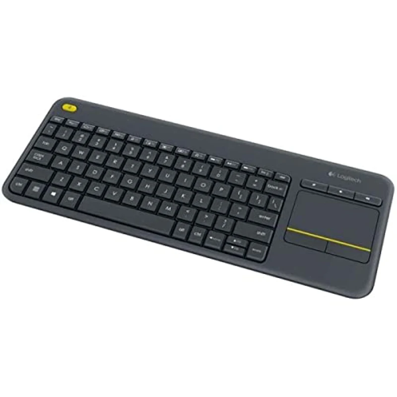 Logitech K400 Plus Teclado Inalámbrico Táctil para TV con Control Multimedia y Touchpad, Teclado QWERTY Español - Negro