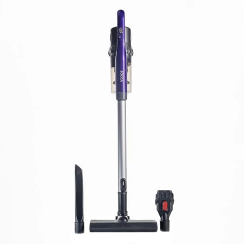 Jocca - Aspiradora Sin Cable 150W con Filtro HEPA, Aspirador Escoba con Bateria de Litio 2000mAh, Autonomia 30 min, Luz LED y 2 Velocidades