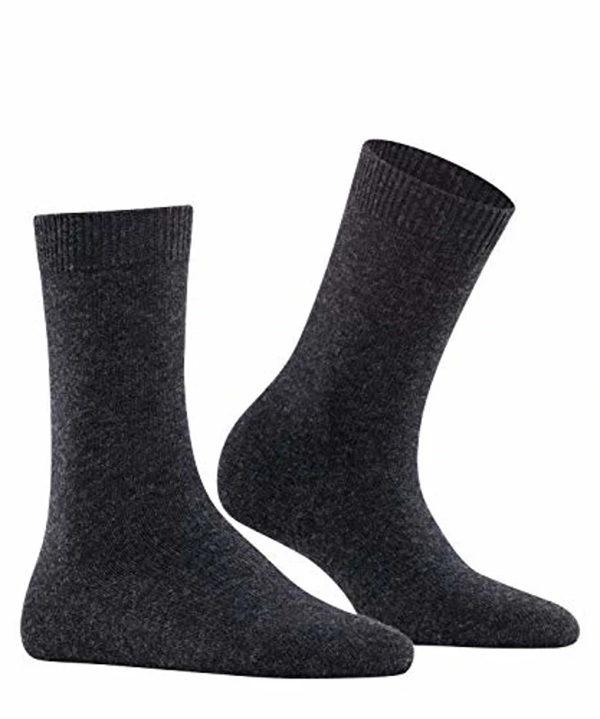 FALKE Cosy Wool W So Lana Cachemira Unicolor 1 Par Calcetines, Gris Anthracite Melange 3080, 35-38 para Mujer - Imagen 3