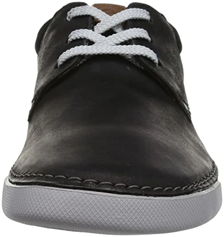 Clarks Gereld Lace, Zapatillas, para Hombre, Negro (Black Leather), 41.5 EU - Imagen 2