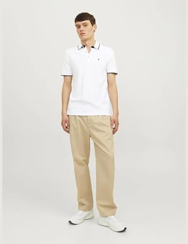 Jack & Jones Jjepaulos Polo Ss 2pk Mp Camiseta, Hombre, Bright Cobalt/Blanco, L - Imagen 2