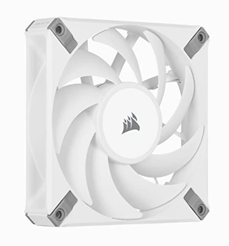 Corsair AF120 ELITE 120 mm PWM Ventilador con Rodamiento Dinámico Líquido y Tecnología AirGuide (Compatibilidad con el modo Zero RPM, Funciona a Velocidades 1.650 RPM) Paquete Simple - Blanco