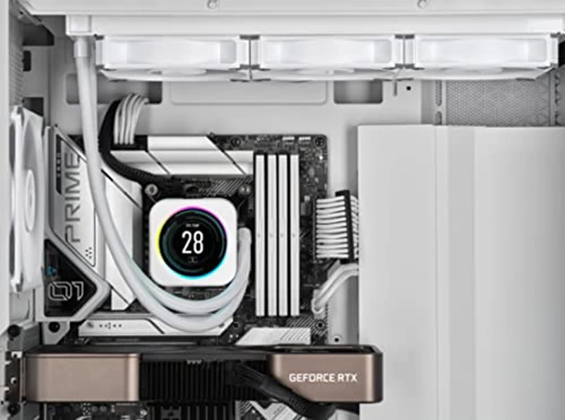 Corsair AF120 ELITE 120 mm PWM Ventilador con Rodamiento Dinámico Líquido y Tecnología AirGuide (Compatibilidad con el modo Zero RPM, Funciona a Velocidades 1.650 RPM) Paquete Simple - Blanco - Imagen 2