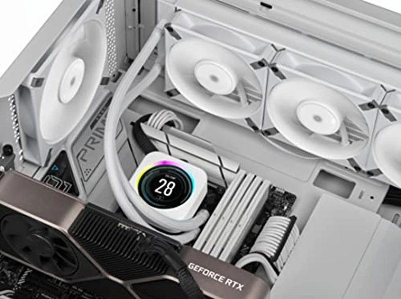 Corsair AF120 ELITE 120 mm PWM Ventilador con Rodamiento Dinámico Líquido y Tecnología AirGuide (Compatibilidad con el modo Zero RPM, Funciona a Velocidades 1.650 RPM) Paquete Simple - Blanco - Imagen 3