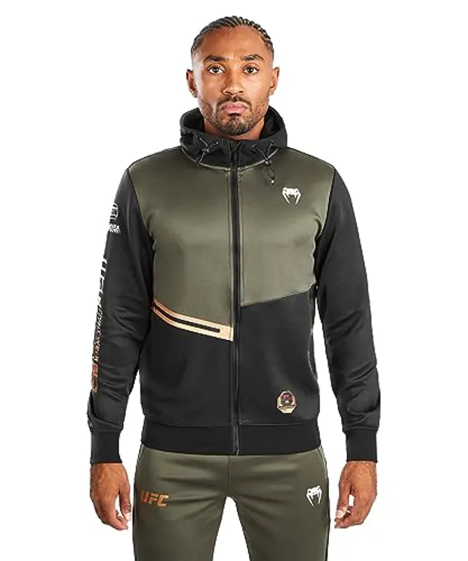 Venum UFC Adrenaline Sudadera Con Cremallera Para Hombre Fight Week - Caqui/Bronce - S
