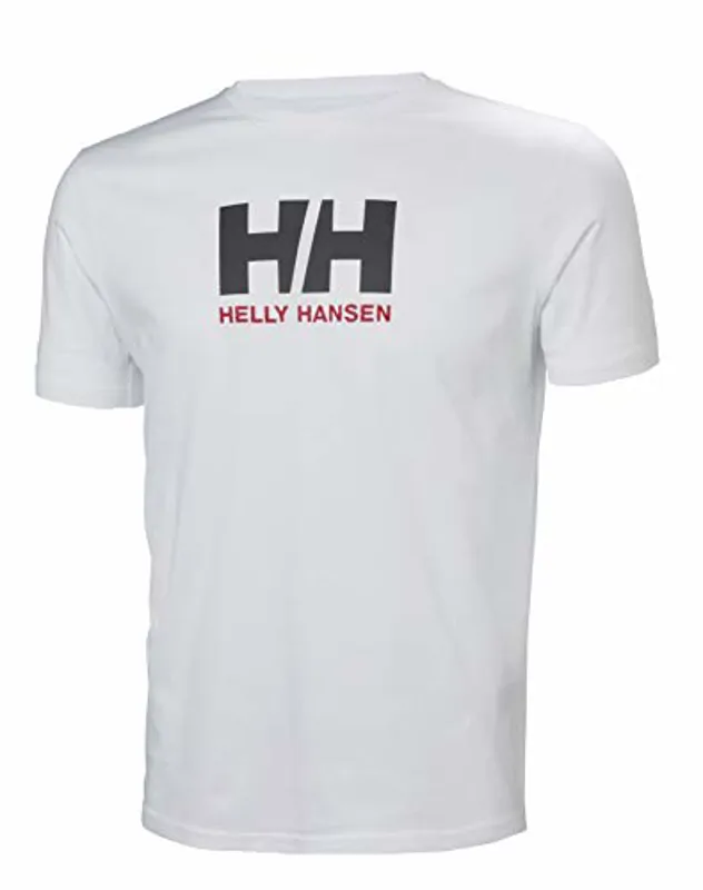 Helly Hansen Hombre Camiseta HH Logo, Blanco, M