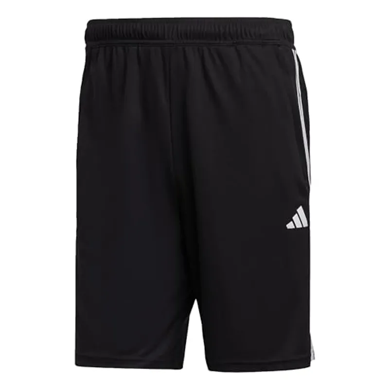 adidas Hombre Train Essentials Piqué 3-Stripes Training Shorts, Black / White, S