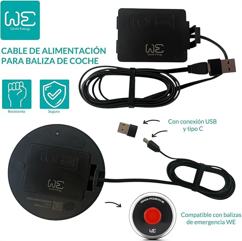 Kit de seguridad con Baliza de Emergencia V16 Geolocalizada y Conectada DGT 3.0 - Imagen 3