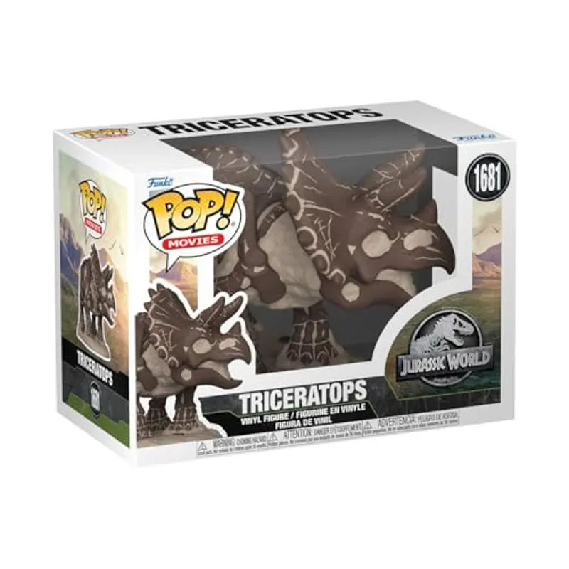 Funko Pop! Movies: JP​ Fossil - Triceratops - Jurassic Park- Figura de Vinilo Coleccionable - Idea de Regalo - Mercancia Oficial - Juguetes para Niños y Adultos - Movies Fans