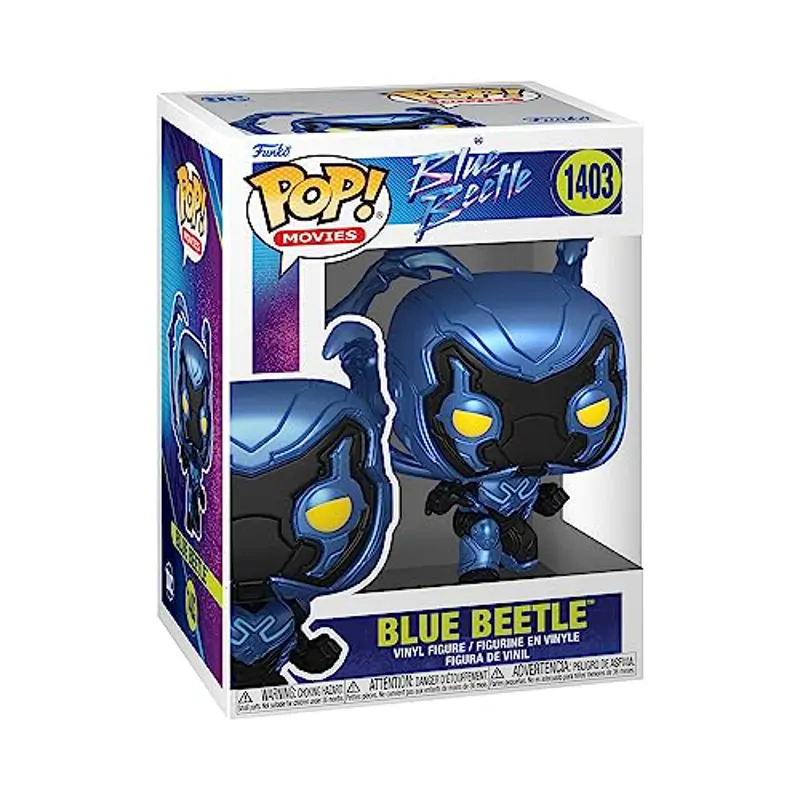 Funko Pop! Movies: DC - Blue Beetle - Blue Beetle - 1/6 de Probabilidades de Obtener la RARA Variante Chase - Figura de Vinilo Coleccionable - Idea de Regalo- Mercancia Oficial - Movies Fans