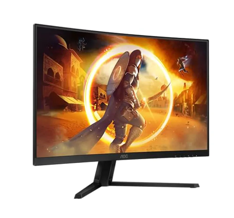 AOC Gaming CQ32G4VE - Monitor Curvo QHD de 31.5" Pulgadas, 180 Hercios, 0,5 ms, HDR10, FreeSync Premium (VA, 1500R, 2560x1440, HDMI, DisplayPort) Negro/Gris