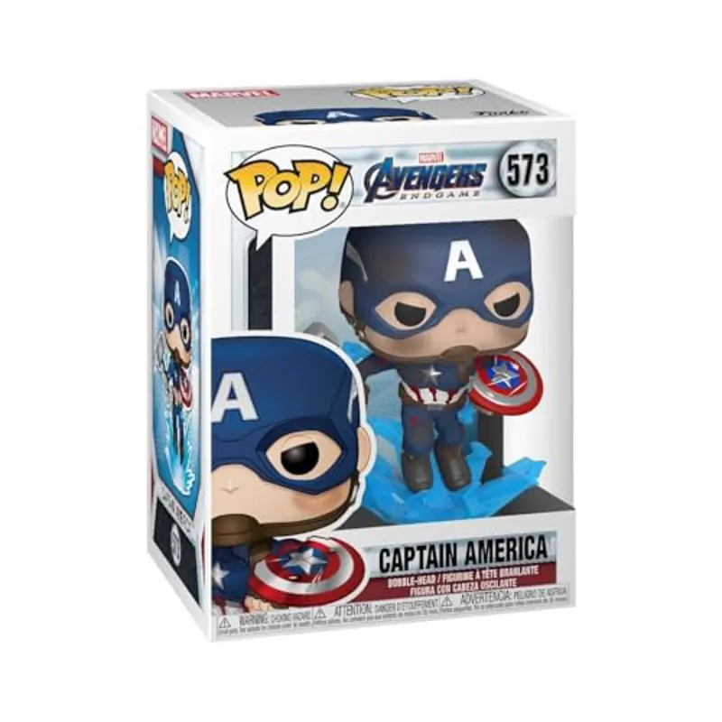 Funko Pop! Marvel: Avengers Endgame - Captain America with Broken Shield & Mjolnir - Figura de Vinilo Coleccionable - Idea de Regalo- Mercancia Oficial - Juguetes para Niños y Adultos