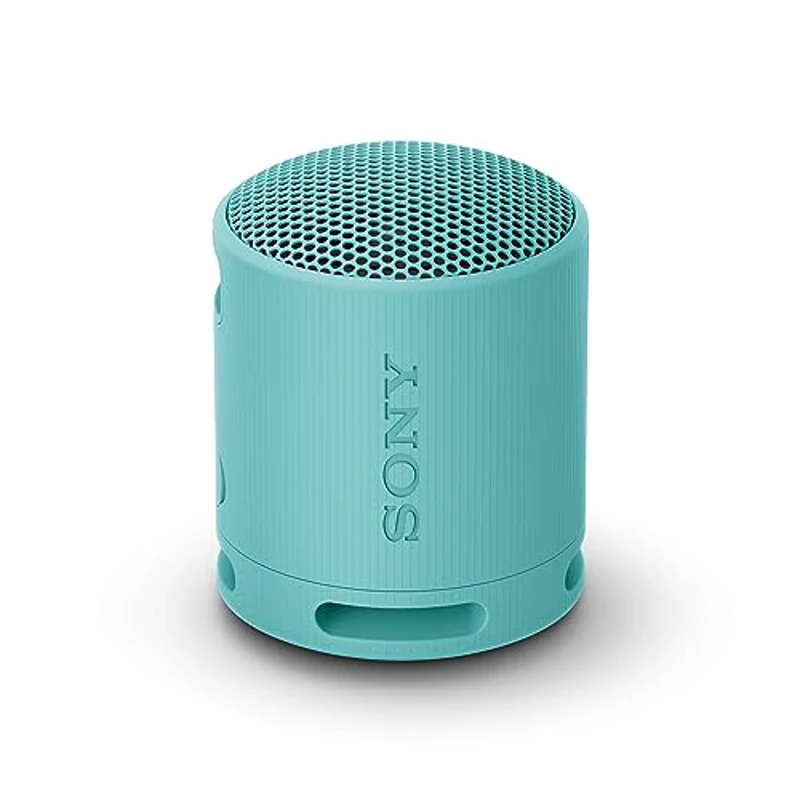 Sony Altavoz Bluetooth SRS-XB100, Ligero, Compacto, Altavoz Resistente al Agua y al Polvo IP67, hasta 16 h de batería, Correa Adaptable, Azul
