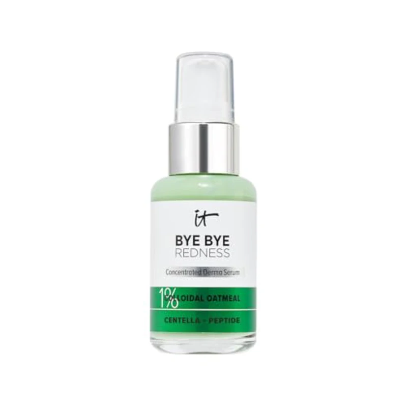 IT Cosmetics, Sérum Calmante Antirrojeces, Reduce Rojeces y Refuerza la Barrera Cutánea, Hidratación 24h, Con Avena Coloidal, Centella, Péptidos, Para Todo Tipo de Piel, Bye Bye Redness, 30 ml