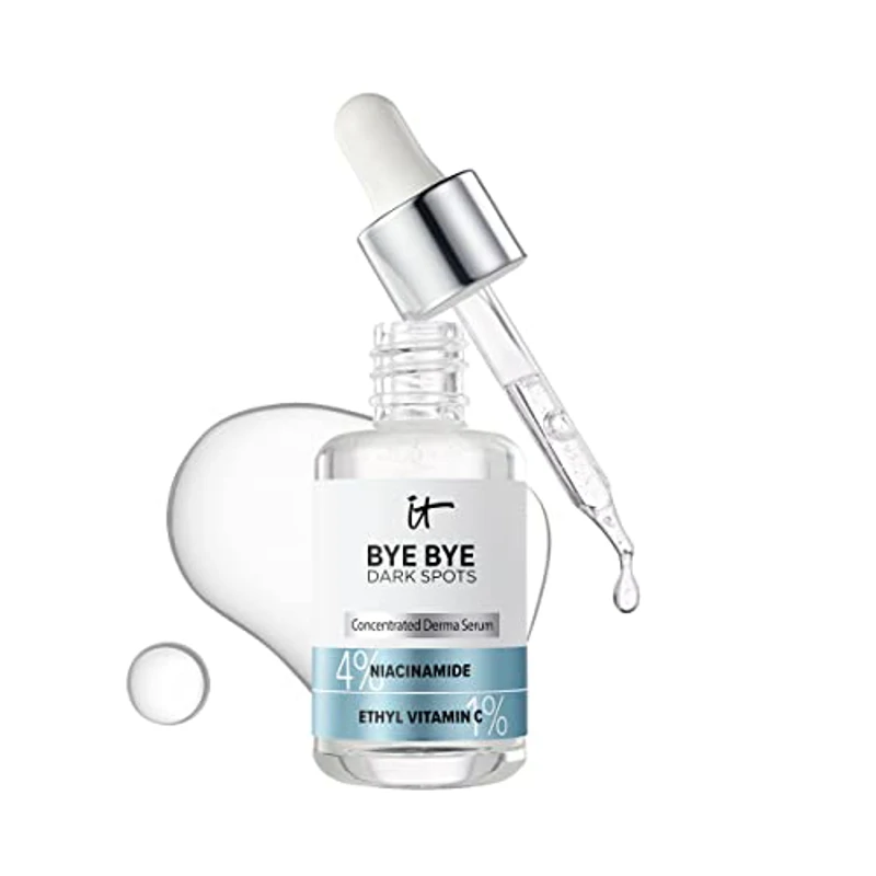 IT Cosmetics, Sérum Facial Antimanchas Concentrado, Tono de Piel Más Uniforme, Reduce las Manchas Oscuras, Fórmula con Niacinamida y Ethyl Vitamina C, Bye Bye Dark Spots, 30 ml