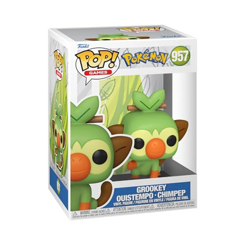 Funko Pop! Games: Pokemon - Grookey - Figuras Miniaturas Coleccionables para Exhibición - Idea De Regalo - Mercancía Oficial - Juguetes para Niños Y Adultos - Fans De Video Games