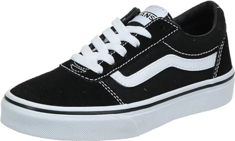 Vans Ward, Zapatillas Unisex niños, Suede Canvas Black White, 38 EU
