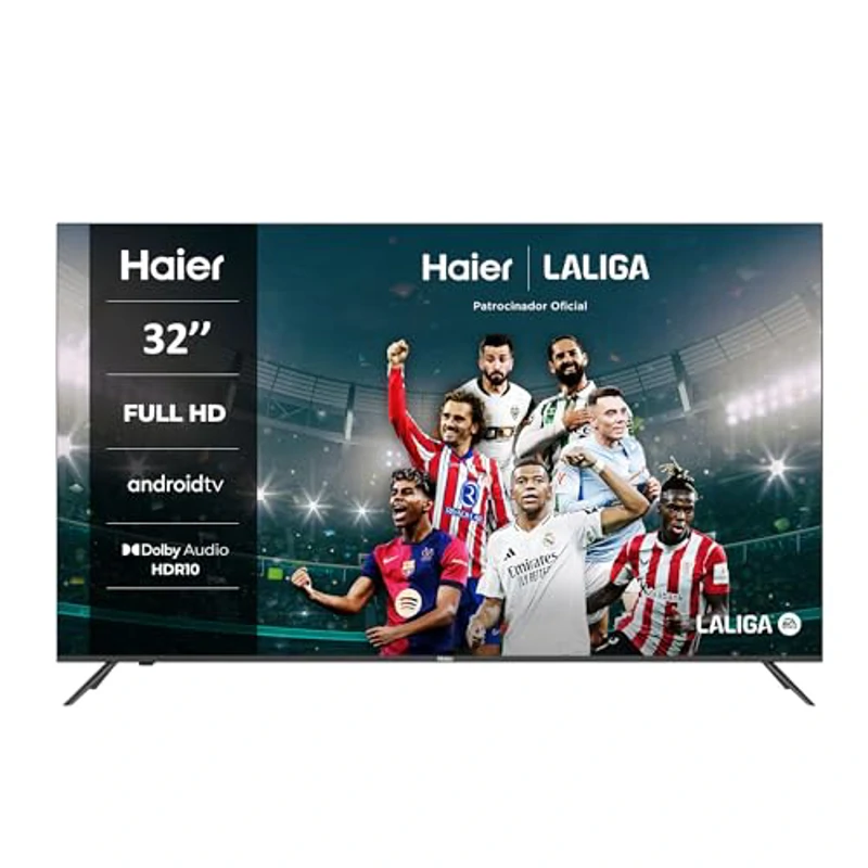 Haier Direct LED Full HD H32K702FG - 32", Smart-TV, HDR, Dolby Audio, Android 11, Smart-TV, Google Assistant, Bluetooth 5.1, DBX TV, HDMI 2.1 x 3, sin Marcos